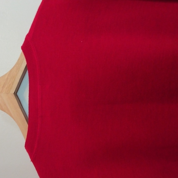 NWOT Faconnable XXL Red Merino Wool Crew Neck Sweater - Picture 7 of 11